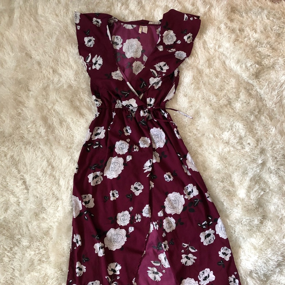 Purple floral dress